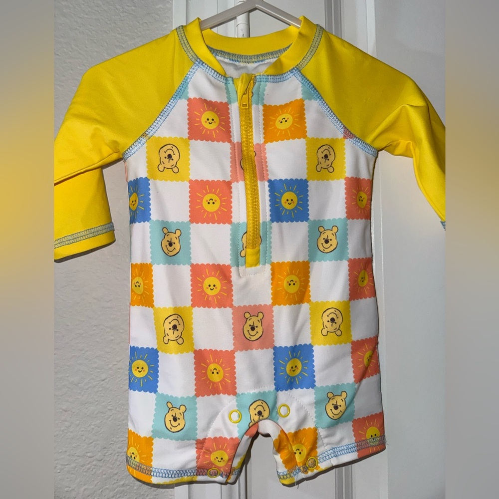 NWT Disney Kids Rashguard - Yellow and Multicolor